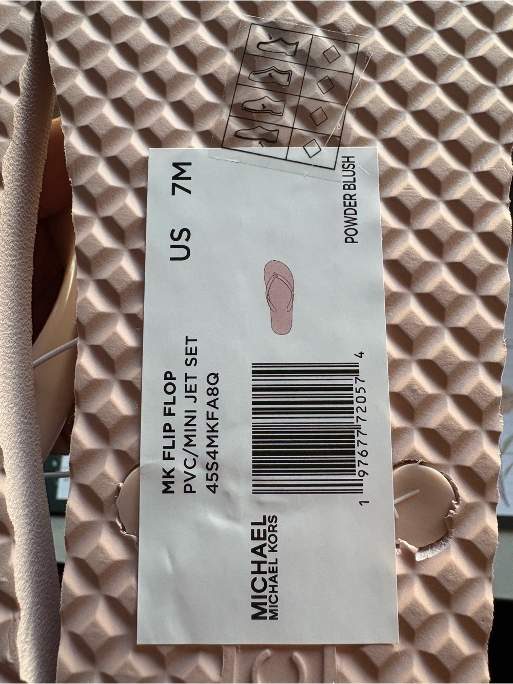 Michael Kors Powder Blush Flip Flop Sandals Size 7 - Picture 2 of 7
